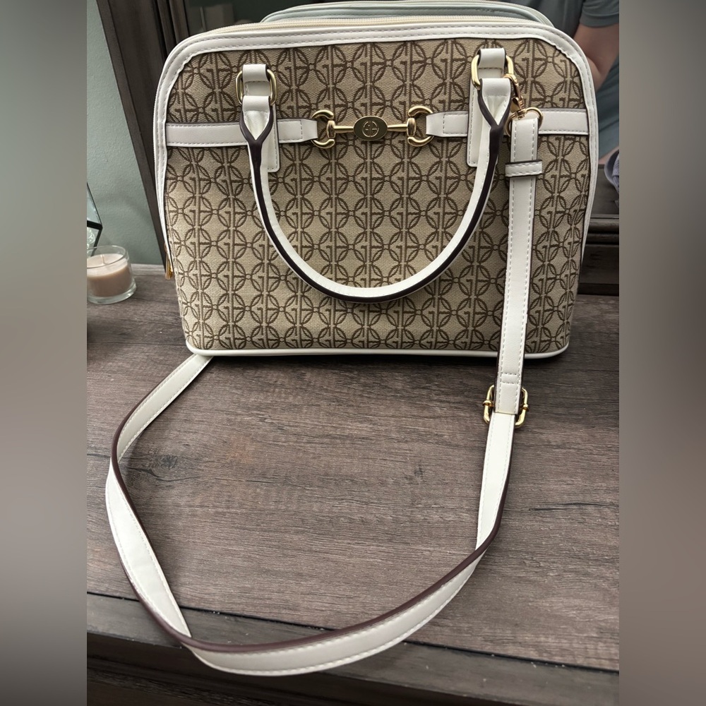 Logo Jacquard Dome Satchel by Giani Bernini